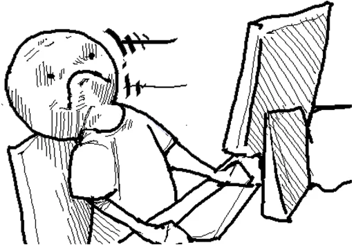 😱 Стикер «Guy Behind The Desk» для Telegram
