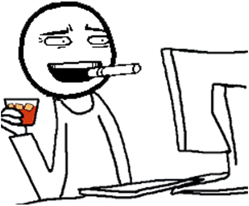 🙂 Стикер «Guy Behind The Desk» для Telegram