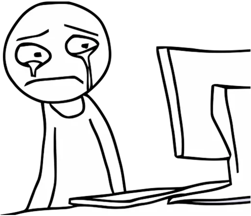 😢 Стикер «Guy Behind The Desk» для Telegram