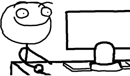 😀 Стикер «Guy Behind The Desk» для Telegram