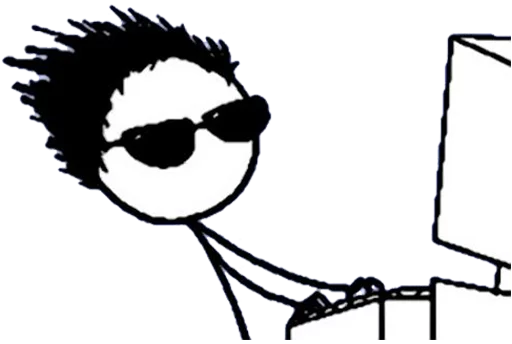 😎 Стикер «Guy Behind The Desk» для Telegram