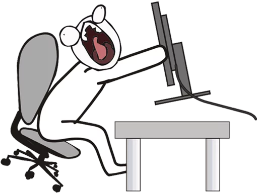 😡 Стикер «Guy Behind The Desk» для Telegram