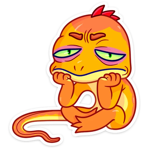 ☹️ Стикер «Геккоша» для Telegram