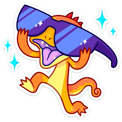 😎 Стикер «Геккоша» для Telegram