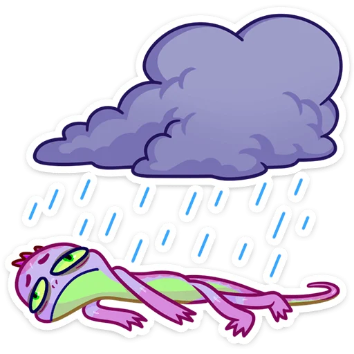 ☔️ Стикер «Геккоша» для Telegram
