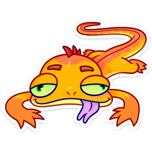 😛 Стикер «Геккоша» для Telegram
