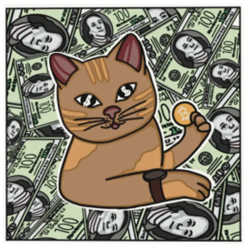 💵 Стикер «Котеечная» для Telegram