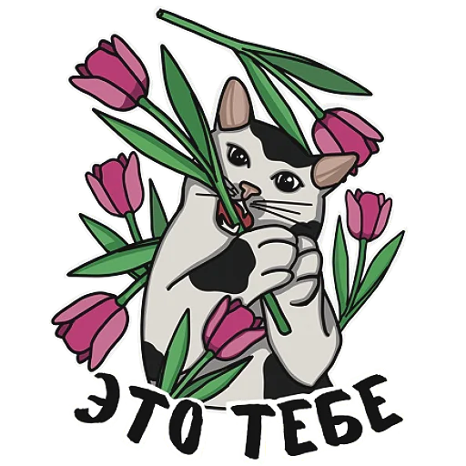 🤗 Стикер «Котеечная» для Telegram