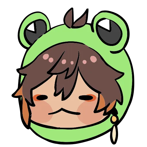 🐸 Эмодзи «Genshin Impact Frogs» для Telegram