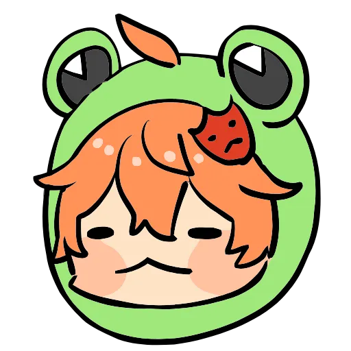 🐸 Эмодзи «Genshin Impact Frogs» для Telegram