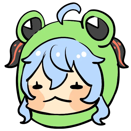🐸 Эмодзи «Genshin Impact Frogs» для Telegram