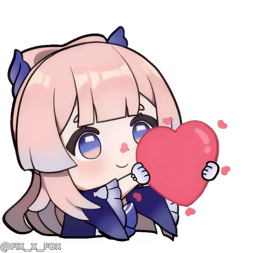 ❤️ Стикер «Genshin Impact Chibi» для Telegram