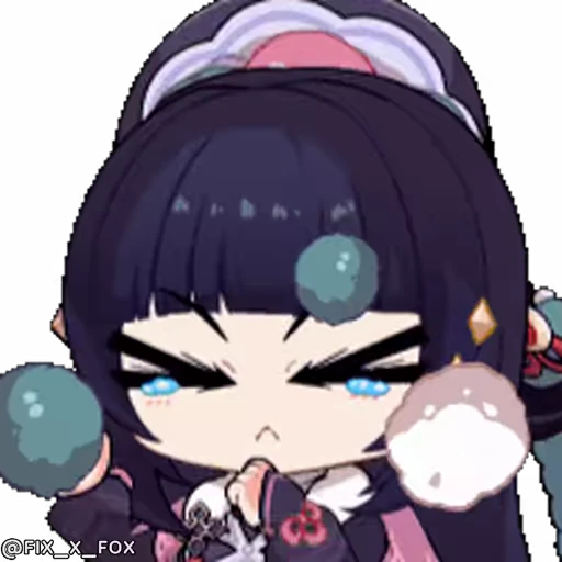😭 Стикер «Genshin Impact Chibi» для Telegram