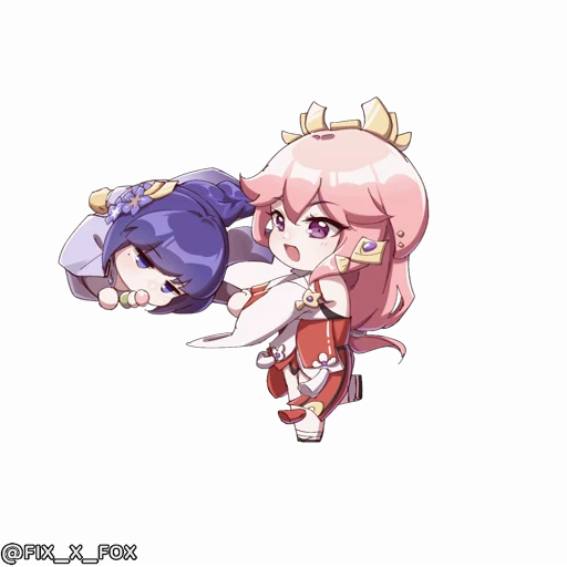 🤗 Стикер «Genshin Impact Chibi» для Telegram
