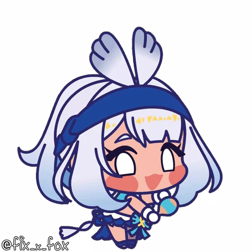 🥳 Стикер «Genshin Impact Chibi» для Telegram