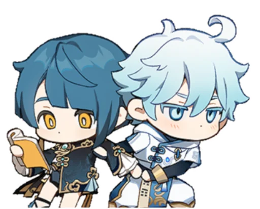 👨‍❤️‍💋‍👨 Стикер «Genshin Stickers 2» для Telegram