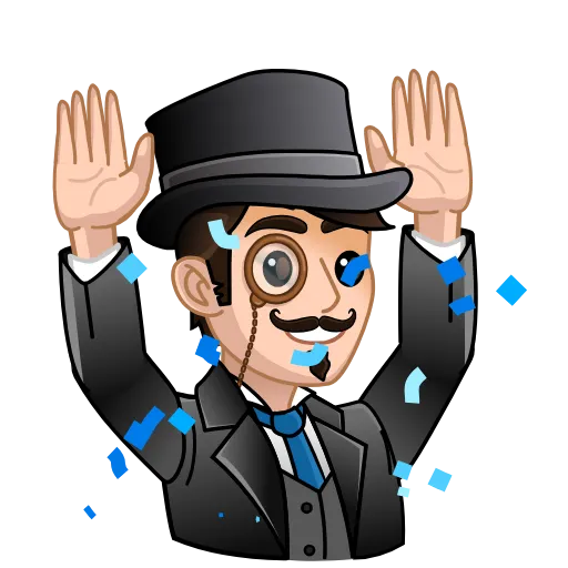 🥳 Стикер «gentleman» для Telegram