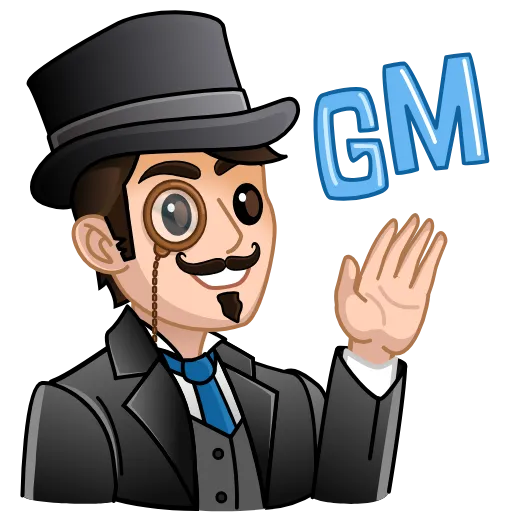 Стикерпак gentleman для Telegram