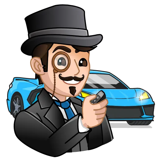 🚗 Стикер «gentleman» для Telegram