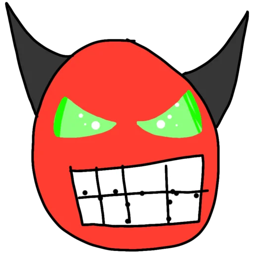 😈 Стикер «Geometry dash faces» для Telegram
