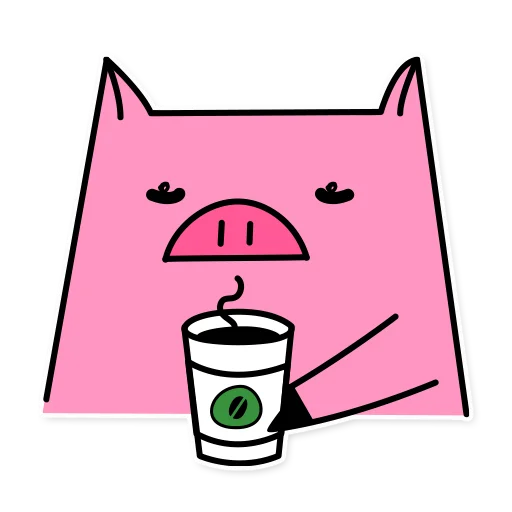 ☕️ Стикер «German the pig» для Telegram