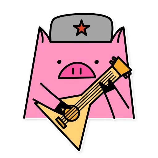 🎸 Стикер «German the pig» для Telegram