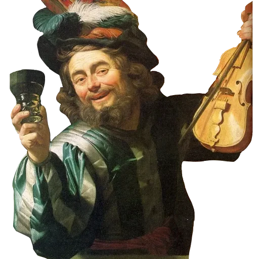 Стикерпак Smiling art Gerrit van Honthorst для Telegram