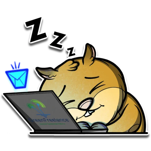 😴 Стикер «Хома GreenFreelance» для Telegram