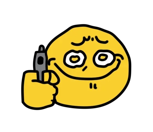 🔫 Стикер «Смайлик блин» для Telegram