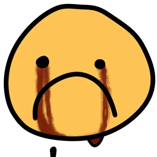 ☹️ Стикер «Смайлик блин» для Telegram