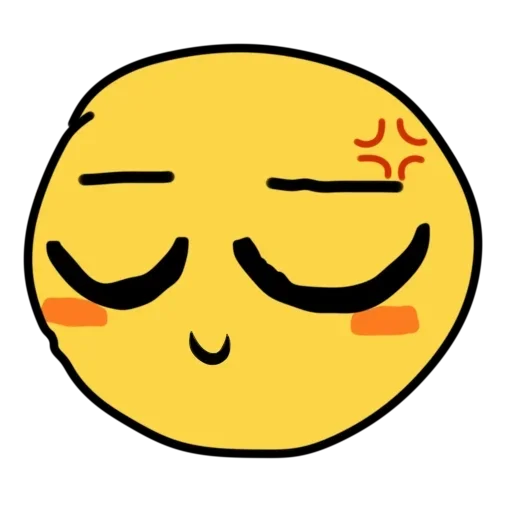 😤 Стикер «Смайлик блин» для Telegram