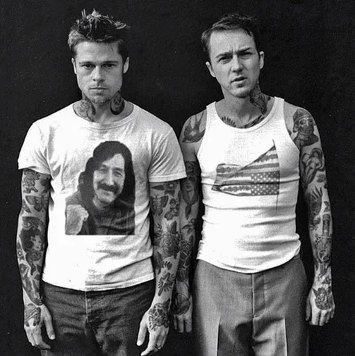 Стикерпак Edward Norton and Brad Pitt для Telegram