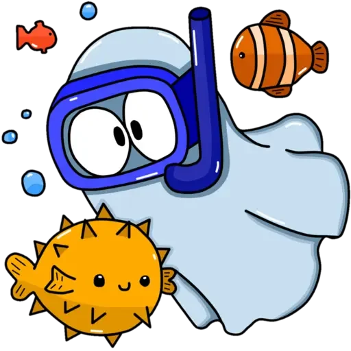 🐠 Стикер «Призрак Бак» для Telegram