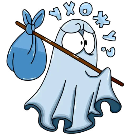 😔 Стикер «Призрак Бак» для Telegram