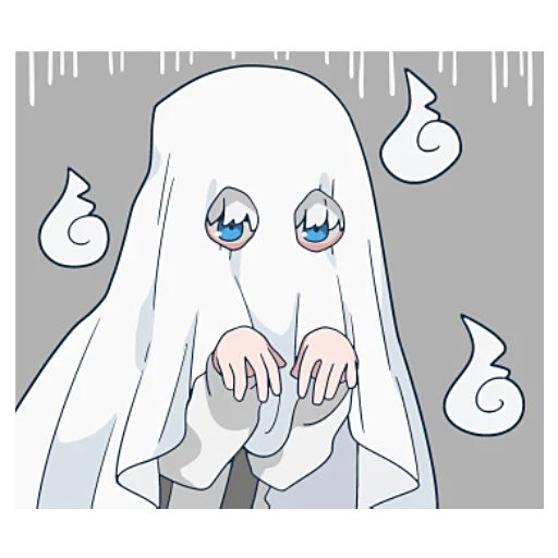 👻 Стикер «Призраки и черные кошки» для Telegram