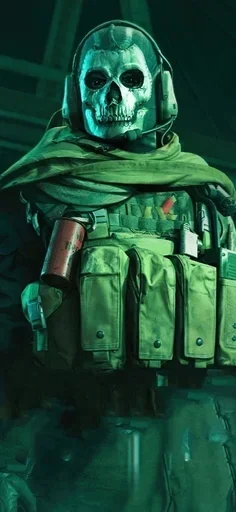 ❤️ Стикер «Ghost Call of duty» для Telegram