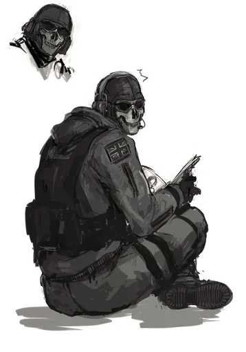 🤔 Стикер «Ghost Call of duty» для Telegram