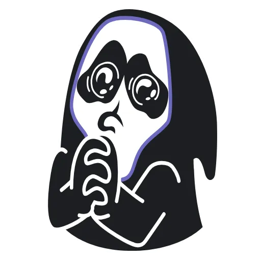 Стикер 20 Ghost Face - эмоджи из фильма Крик