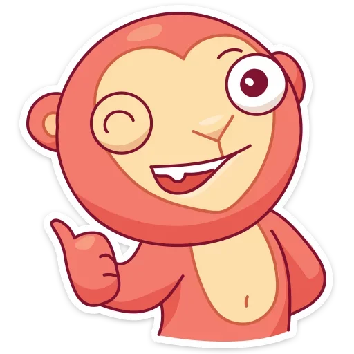 Стикер 3 Monkey Gibby