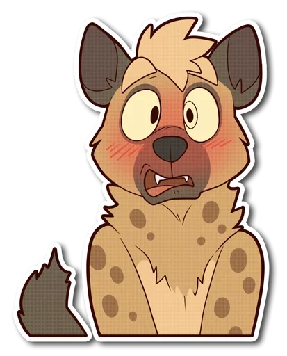 😋 Стикер «little Hyena» для Telegram