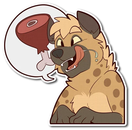 😗 Стикер «little Hyena» для Telegram