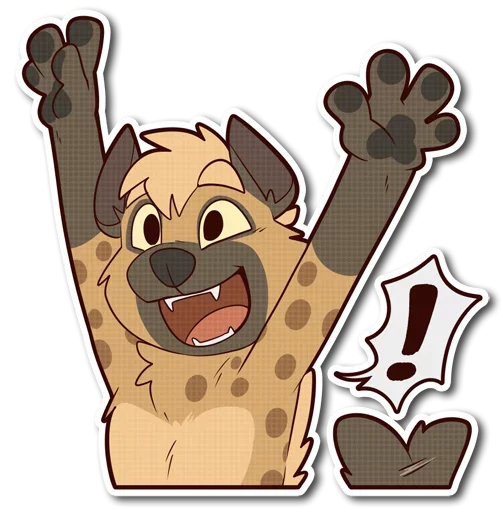🥳 Стикер «little Hyena» для Telegram