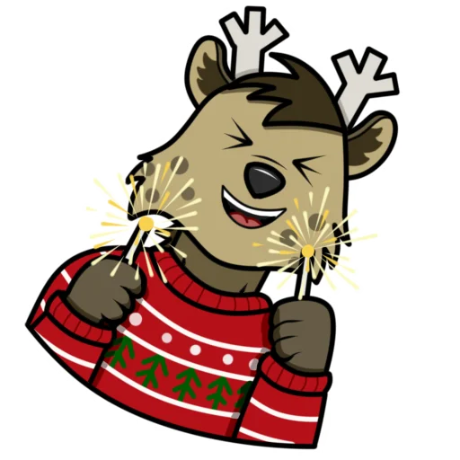 🎄 Стикер «Гиеныч» для Telegram