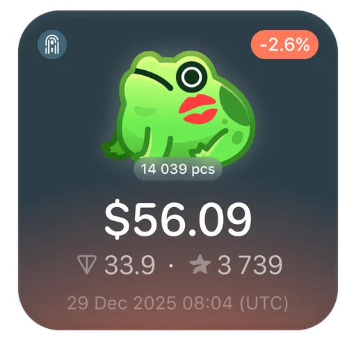 🐸 Стикер «Gifts TG» для Telegram