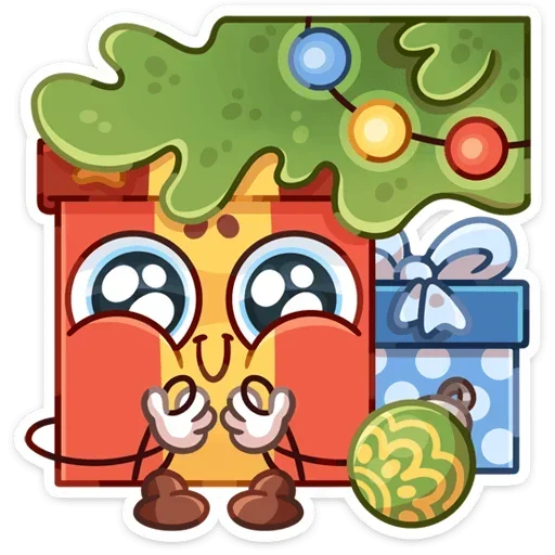 🎄 Стикер «Гифти без надписей» для Telegram