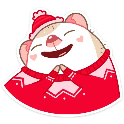 😀 Стикер «Новогодний Имбирчик» для Telegram