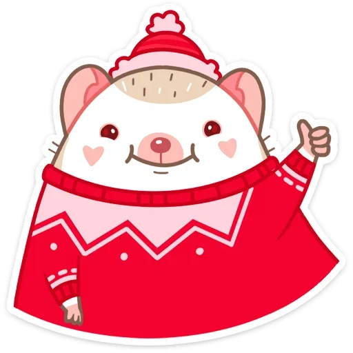 👍 Стикер «Новогодний Имбирчик» для Telegram