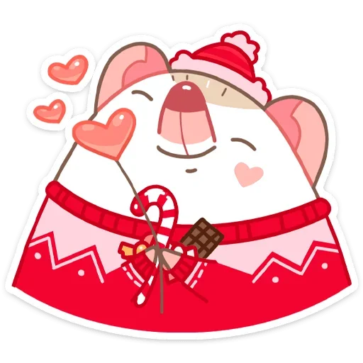 ❤️ Стикер «Новогодний Имбирчик» для Telegram