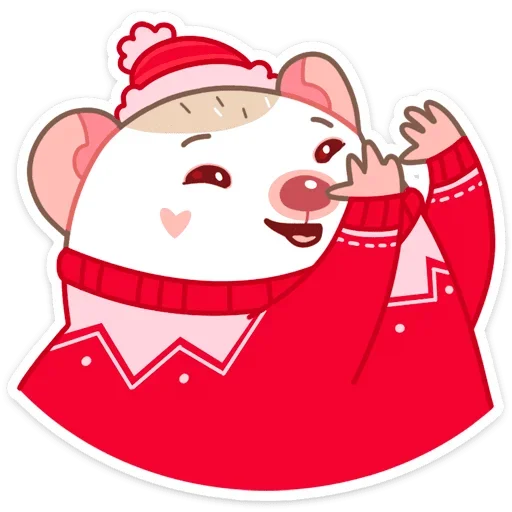 😀 Стикер «Новогодний Имбирчик» для Telegram