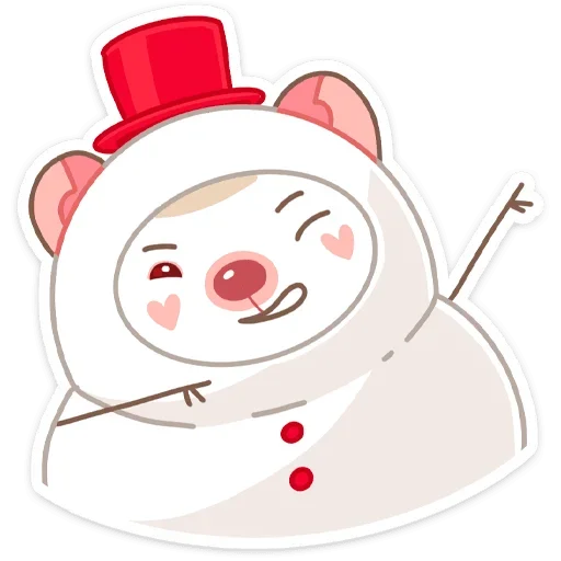 😉 Стикер «Новогодний Имбирчик» для Telegram